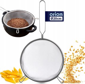 Konyhai szűrő acél cédrusfa szitatartóval 20 cm