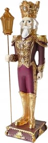 Diótörő Figura Arany Király Karácsonyi Dekoráció 38 cm