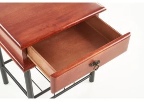 Éjjeliszekrény FIONA 55x48 cm barna/fekete