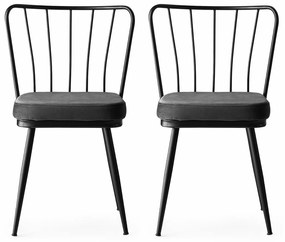 Yildiz Anthracite and Black étkezőszék szett, 2 db, 2 db