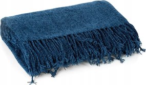 Dekoratív takaró 130X160 sima szőtt rojtokkal