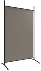 6 paneles antracitszürke szövet térelválasztó 520x180 cm