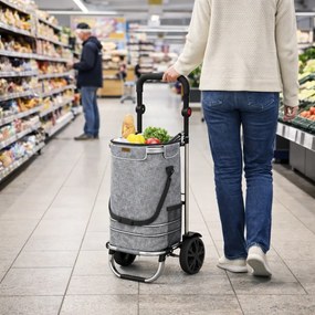 EASY bevásárlótáska kerekekkel, 50l, szürke Monzana