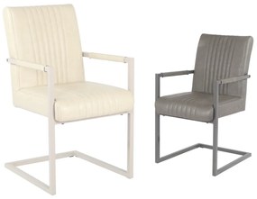 DIV-Hektor szánkótalpas karfás szék, textilbőr