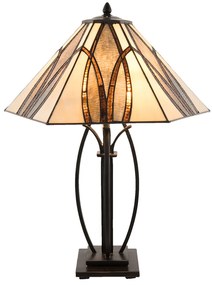 Tiffany asztali lámpa Bézs 51x44x66 cm