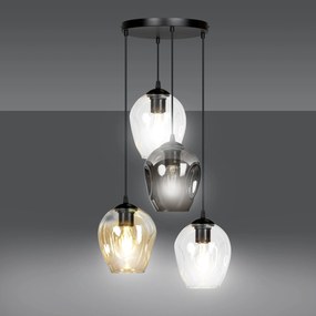 Emibig modern függeszték istar fekete emi682/4prem
