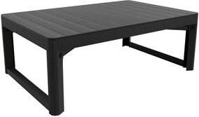 ALLIBERT LYON RATTAN állítható polyrattan kerti asztal, 72 cm - grafit ()