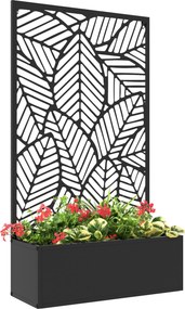 Outsunny magaságyás ültető, fali virágágy fém, kertifuttató 61 x 23 x 113 cm teraszra, virágcserép kúszónövényekhez, virágokhoz | Aosom