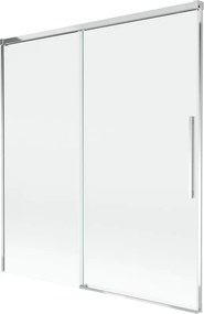 Mexen Rox kétszárnyú, toló fürdőkádparaván 150 x 150 cm, átlátszó, króm - 8C9-150-001-01-00