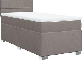 vidaXL tópszínű szövet rugós ágy matraccal 100 x 200 cm