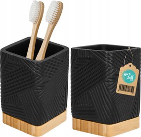 Fogkefetartó bögre fürdőszobai tároló fekete fürdőszobai loft