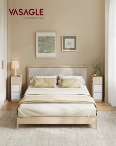 Vékony éjjeliszekrény 2 db-os szett, 2 fiókos, nyitott rekesszel, bézs és fehér színben