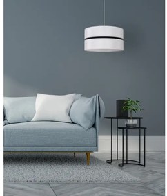 Duolla - Csillár zsinóron DUO 1xE27/15W/230V átm. 40 cm fehér/fekete