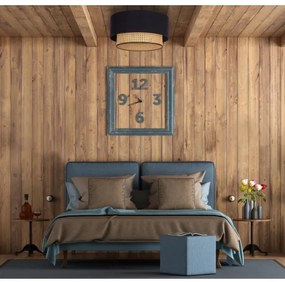 Duolla - Mennyezeti lámpa BOHO 1xE27/15W/230V átm. 45 cm fekete/rattan