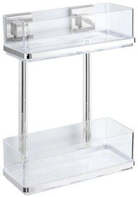 WENKO 22691100-VACUUM-LOC QUADRO ED polc 25,5x32,5 cm ezüst/fényes króm/átlátszó