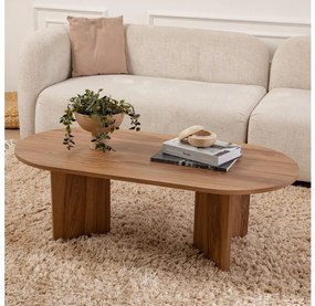 Kávésasztal OVAL 60x120 cm barna
