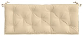 2 db bézs oxford szövet kerti padpárna 120 x 50 x 7 cm
