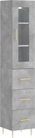 vidaXL betonszürke szerelt fa magasszekrény 34,5x34x180 cm