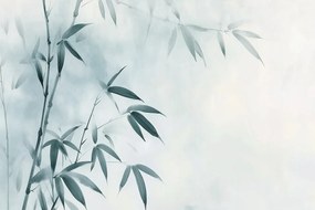 Fotótapéta Flizelina Természet Bambusz Levelek Zöld 416x254 ragasztó
