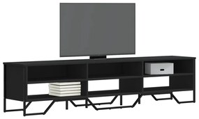 fekete szerelt fa TV-szekrény 180 x 34 x 41 cm