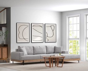 Sarokkanapé Eti Oak Jobbos - Szürke