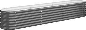 vidaXL antracitszürke horganyzott acél kerti magaságyás 224x40x36 cm