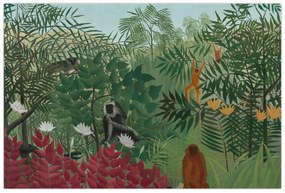 Kép - Henri Rousseau, Tropical Forest with Monkeys, reprodukciók (90x60 cm)