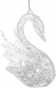 Áttört Bomba Fehér Hattyú 7x10cm Karácsonyfára