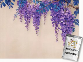 Fotótapéta Virágok Lógó Wisteria Hálószoba Nappali Tapéta Flizelina 200x140