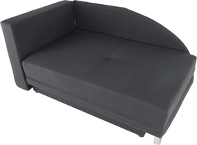 Kinyitható kanapé, szürke-fekete szövet, balos, LAUREL