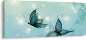 Kép - kék pillangók (120x50 cm)