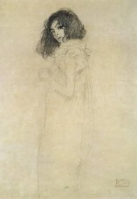 Reprodukció Portrait of a young woman, 1896-97, Gustav Klimt