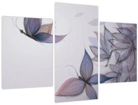Kép - karikatúra, pillangók (90x60 cm)