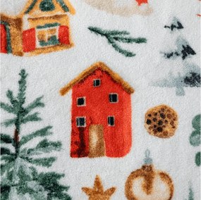 Mikroplüss pléd FESTIVE MAGIC, fehér Méret: 200 x 220 cm