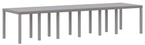 Kerti Asztal Világosszürke 350x100x73 cm Poly Rattan
