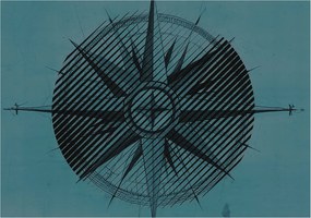 Flizelin tapéta Flizelin Fali Prémium Tengeri iránytű 208x146 Ragasztó