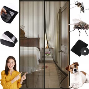 Szúnyogháló Erkélyajtóra Nagy Mágnes Függöny Légmentesen Záródó Függöny 80x220