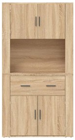 sonoma tölgy szerelt fa magasszekrény