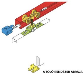 SB DAKOTA 90 II beltéri tolóajtó tükörrel - fehér Automata záródás: Nem