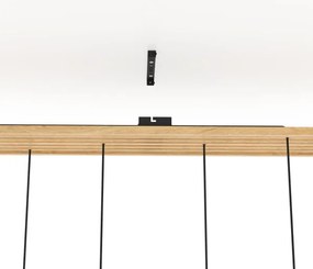 Eglo 390131 - Csillár zsinóron CAMARIOCA 6xE27/40W/230V fekete/barna