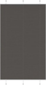 vidaXL pliszírozott redőny fekete 120x200 cm szövetszélesség 119,4 cm
