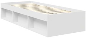 vidaXL Ágykeret matracmal fejtámlával Fehér 75 x 190 cm Tömör fenyőfa