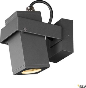 SLV 1004653 THEO Modern Kültéri Fali Lámpa Antracit, Átlátszó GU10 IP65