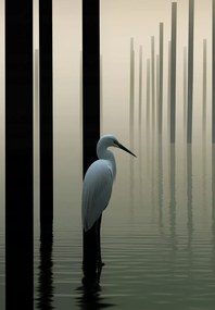 Poszter 68x98cm Köd a vízen