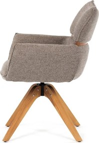 Elegáns étkező/Tárgyalófotel Barna szövet kárpittal. Visszafordító mechanizmus DCH-D1348 LAN2