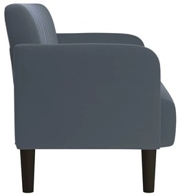 sötétszürke bársony loveseat kanapé 109 cm