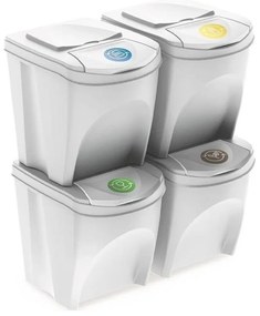 PROSPERPLAST SORTIBOX szemetes kuka hamuszürke - 4x25L