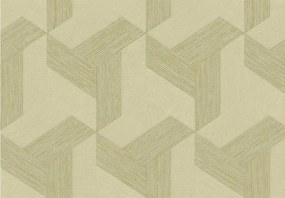 Parato Cristiana Masi Sintesi Bathos zöld geometrikus vlies tapéta – 27505