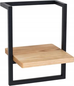 Virágtartó Fali Polc Loft Felakasztható Fekete Tölgy Virágok