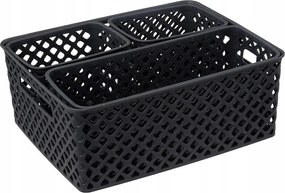 Folk Műanyag Tárolókosár Szett 4 db-os szett